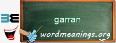 WordMeaning blackboard for garran